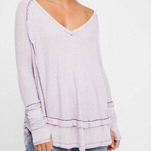 Free People We the Free Lavender Laguna Thermal Top